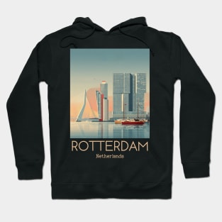 A Vintage Illustration of Rotterdam - Netherlands Hoodie